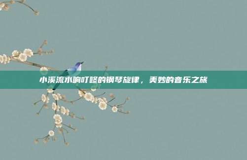 小溪流水响叮咚的钢琴旋律,美妙的音乐之旅