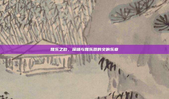 雅乐之韵，深圳与雅乐器的交响乐章
