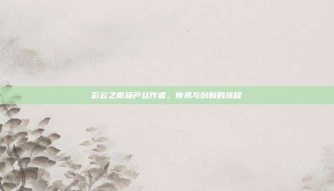 彩云之南葫芦丝作者，传承与创新的旅程