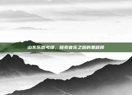 山东乐器考级，探索音乐之路的里程碑