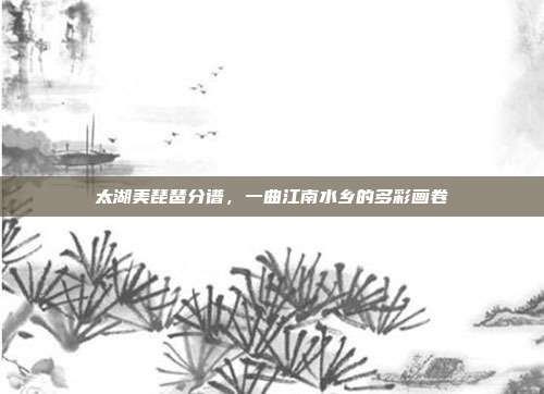 太湖美琵琶分谱，一曲江南水乡的多彩画卷