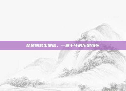 琵琶昭君出塞谱，一曲千年的历史情怀