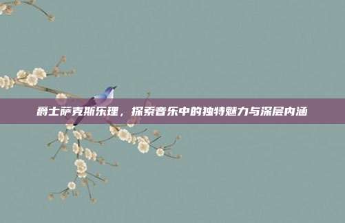 爵士萨克斯乐理，探索音乐中的独特魅力与深层内涵