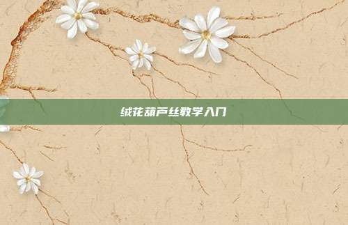 绒花葫芦丝教学入门