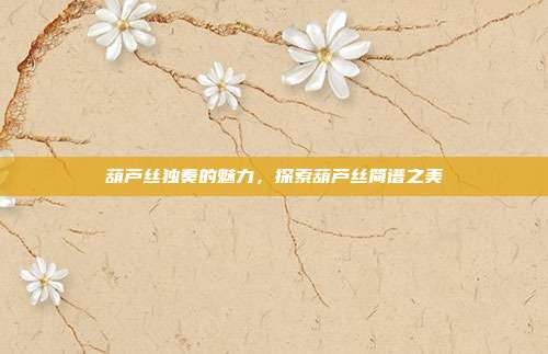 葫芦丝独奏的魅力，探索葫芦丝简谱之美