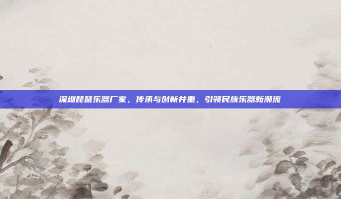 深圳琵琶乐器厂家，传承与创新并重，引领民族乐器新潮流