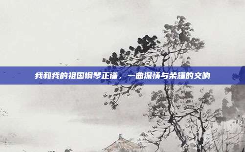 我和我的祖国钢琴正谱，一曲深情与荣耀的交响
