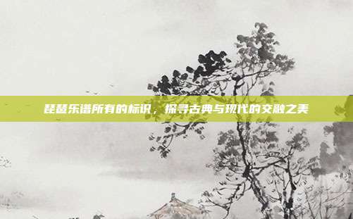 琵琶乐谱所有的标识，探寻古典与现代的交融之美