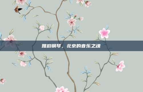 雅韵钢琴，北京的音乐之魂