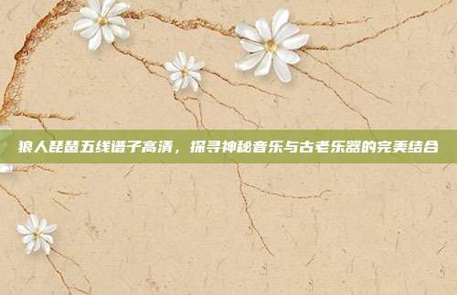 狼人琵琶五线谱子高清,探寻神秘音乐与古老乐器的完美结合