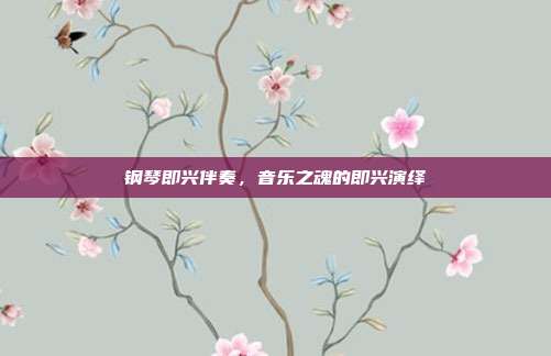 钢琴即兴伴奏，音乐之魂的即兴演绎