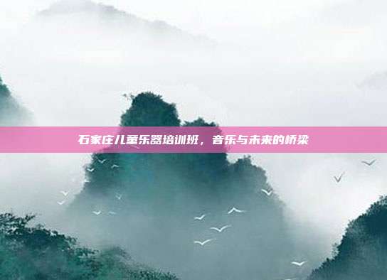 石家庄儿童乐器培训班，音乐与未来的桥梁
