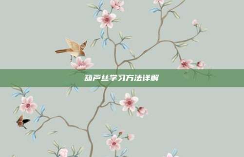 葫芦丝学习方法详解