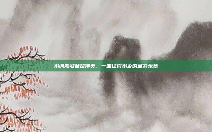 水调船歌琵琶伴奏，一曲江南水乡的多彩乐章