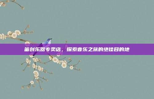 笛创乐器专卖店,探索音乐之旅的绝佳目的地