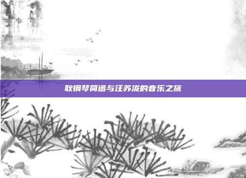 耿钢琴简谱与汪苏泷的音乐之旅