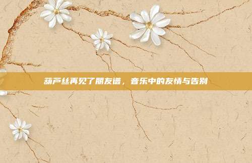 葫芦丝再见了朋友谱,音乐中的友情与告别