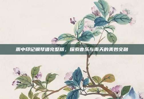 雨中印记钢琴谱完整版，探索音乐与雨天的美妙交融