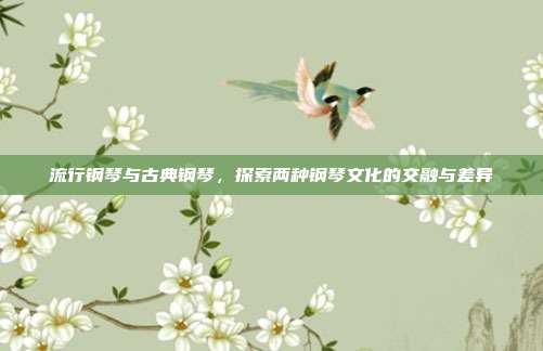 流行钢琴与古典钢琴,探索两种钢琴文化的交融与差异