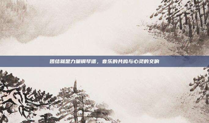 团结就是力量钢琴谱，音乐的共鸣与心灵的交响