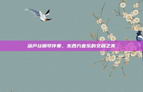 葫芦丝钢琴伴奏,东西方音乐的交融之美