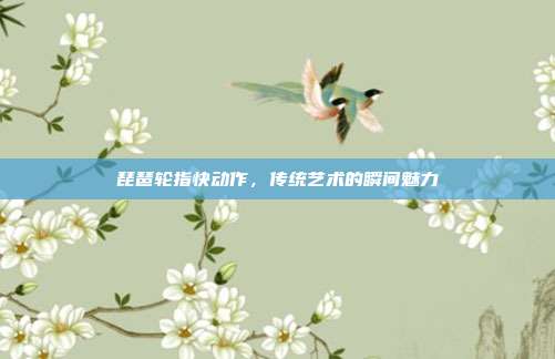 琵琶轮指快动作，传统艺术的瞬间魅力