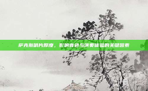 萨克斯哨片厚度，影响音色与演奏体验的关键因素