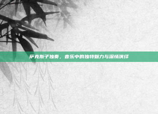 萨克斯子独奏，音乐中的独特魅力与深情演绎