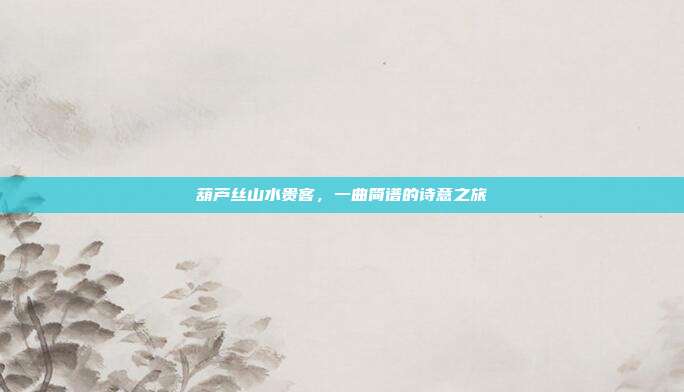 葫芦丝山水贵客，一曲简谱的诗意之旅