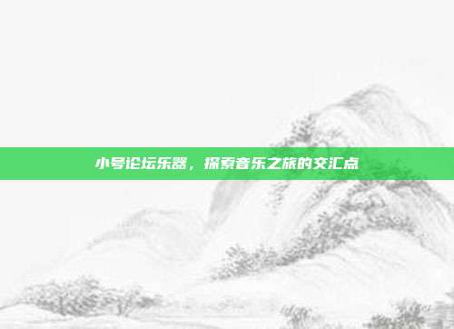 小号论坛乐器，探索音乐之旅的交汇点