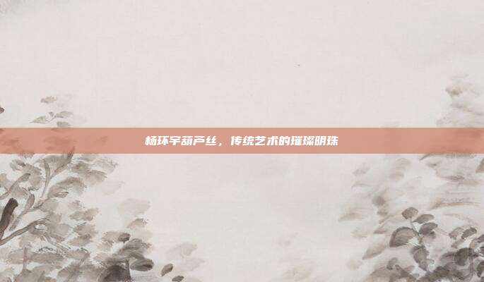 杨环宇葫芦丝，传统艺术的璀璨明珠
