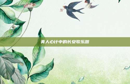 美人心计中的长安歌乐器