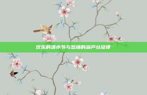 欢乐的泼水节与悠扬的葫芦丝旋律