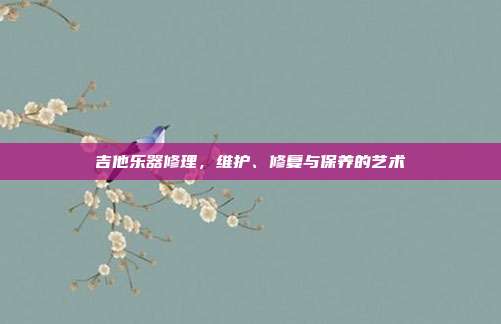 吉他乐器修理，维护、修复与保养的艺术