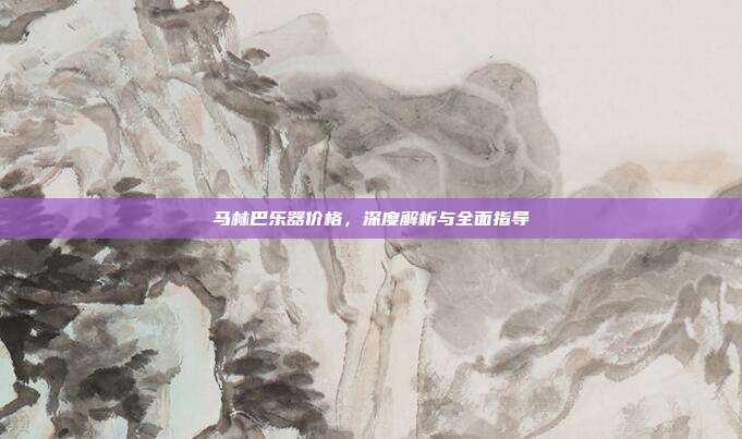 马林巴乐器价格,深度解析与全面指导