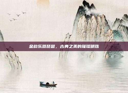 金韵乐器琵琶，古典之美的璀璨明珠