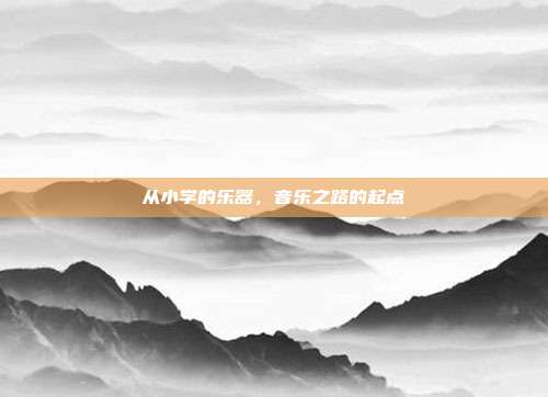 从小学的乐器，音乐之路的起点