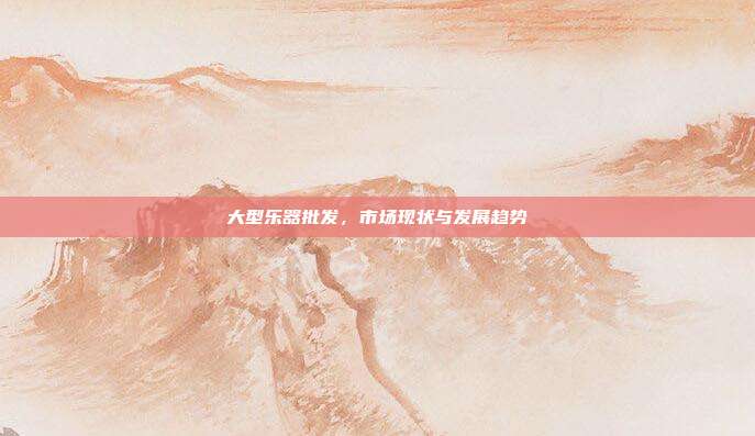 大型乐器批发，市场现状与发展趋势