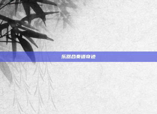 乐器合奏谱奇迹