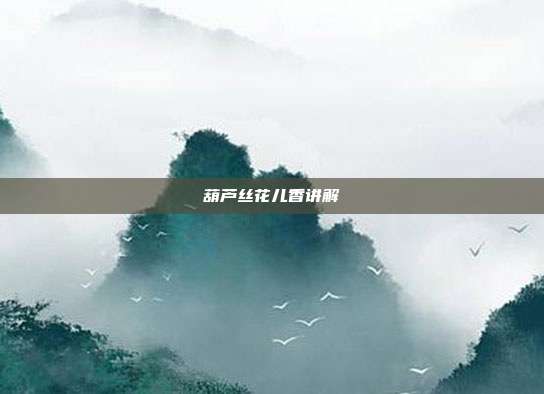 葫芦丝花儿香讲解