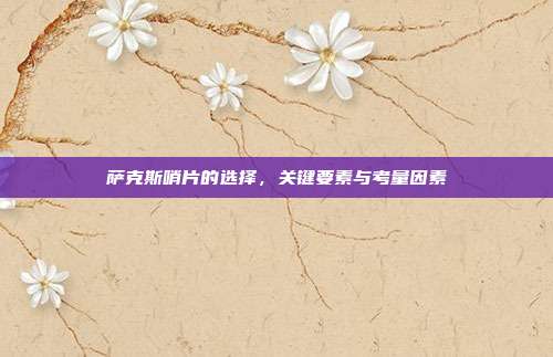 萨克斯哨片的选择，关键要素与考量因素