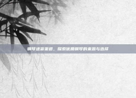 钢琴进货渠道，探索优质钢琴的来源与选择