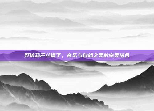 野狼葫芦丝谱子，音乐与自然之美的完美结合