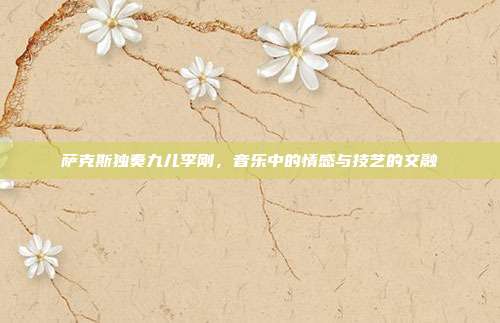 萨克斯独奏九儿李刚，音乐中的情感与技艺的交融