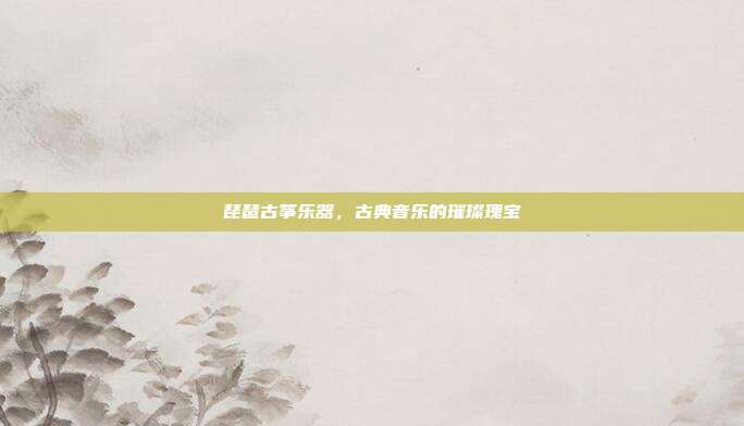 琵琶古筝乐器，古典音乐的璀璨瑰宝