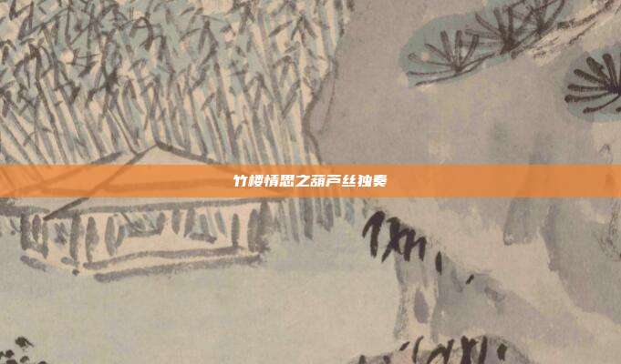 竹楼情思之葫芦丝独奏