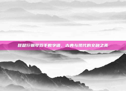 琵琶行钢琴双手数字谱，古典与现代的交融之美