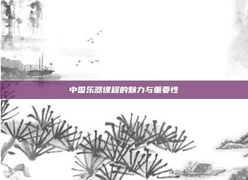 中国乐器课程的魅力与重要性