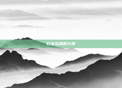 打击乐器的分类