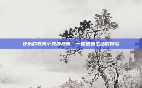 快乐的农夫萨克斯独奏,一曲田园生活的赞歌